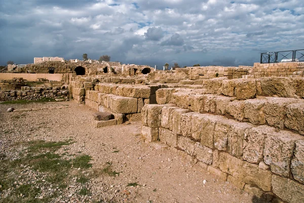 Ερείπια της Ρωμαϊκής περιόδου στην Καισάρεια — Φωτογραφία Αρχείου