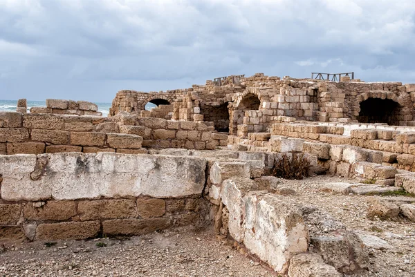 Ruiny římského období v Cesareji — Stock fotografie