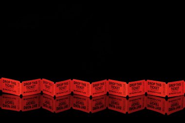 Red tickets on black clipart