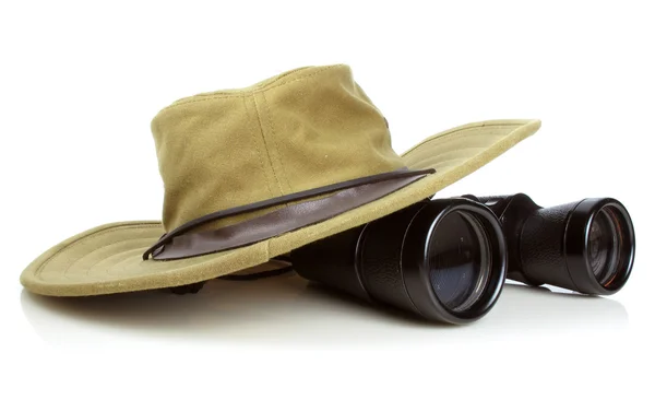 stock image The hikers hat with binoculars