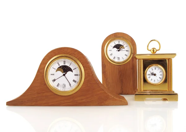 Three small clocks — Stock Photo, Image