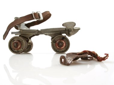 Vintage Roller Skate with Key clipart