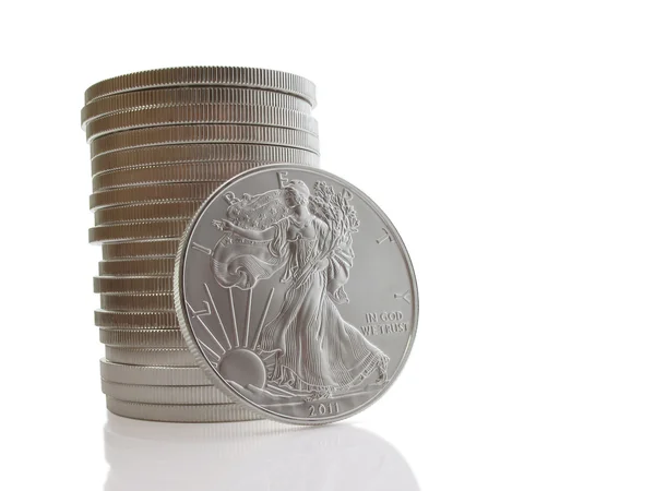 stock image Twenty Silver Dollars