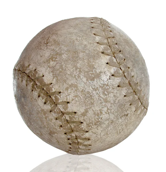 Desgastado softball — Fotografia de Stock