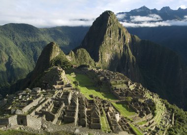 Typical view of Machu Picchu, Peru clipart