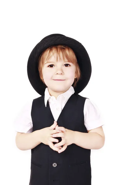 Lindo niño en un sombrero — Foto de Stock