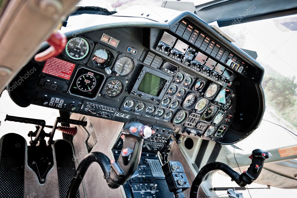 Dashboard of a helicopter