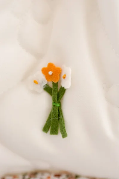 Virágok plüss szövet háttér — Stock Fotó