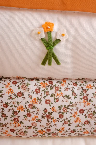 Flowers plush fabric background — Stock Photo, Image