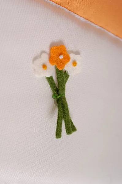 Çiçekler peluş kumaş arka plan — Stockfoto