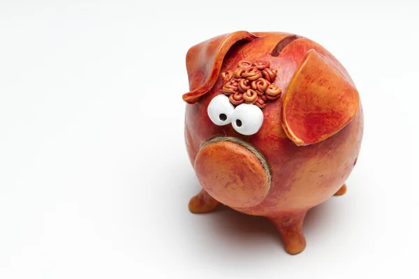 Piggy bank on white background — Stock Photo, Image