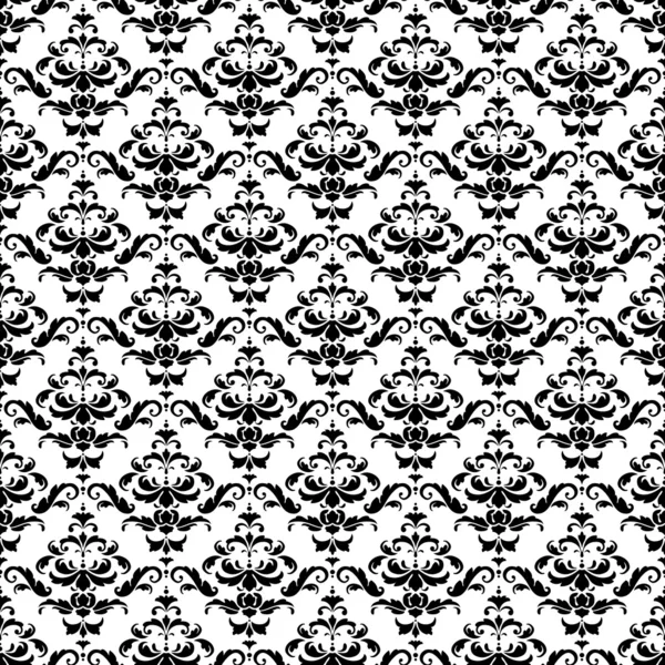 Seamless Black and White Damask Pattern Royalty Free Stock Illustrations