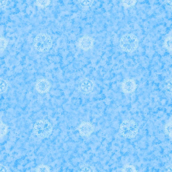 Naadloze sneeuwkristallen op sneeuw — Stockfoto