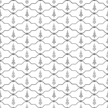 Seamless fleur de lis fence clipart