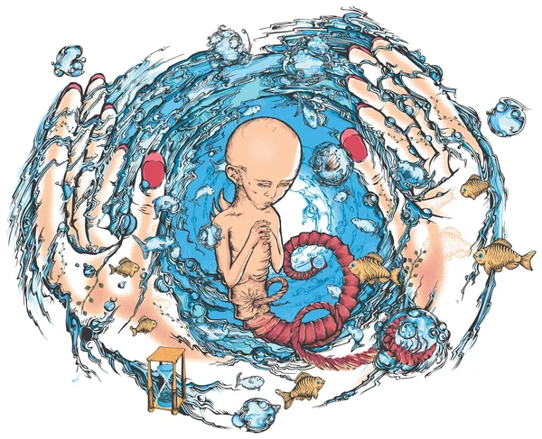 Océan bébé — Image vectorielle