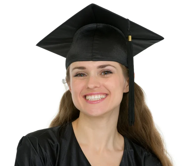 Portrait of happy graduation woman — Stock Photo, Image