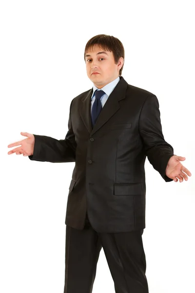 Young businessman with surprise expression on his face — Stock Photo, Image