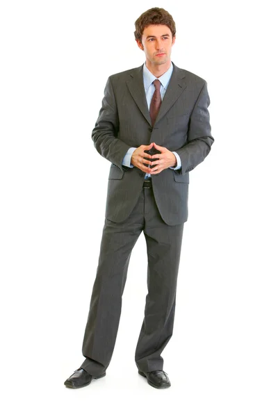 Volledige lengte portret van vertrouwen moderne zakenman — Stockfoto