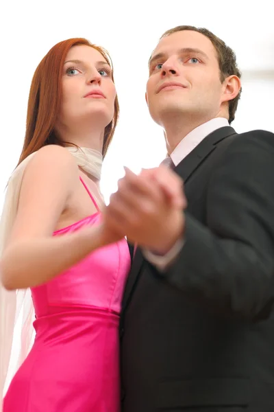 Formally dressed dancing couple — Stock Photo, Image