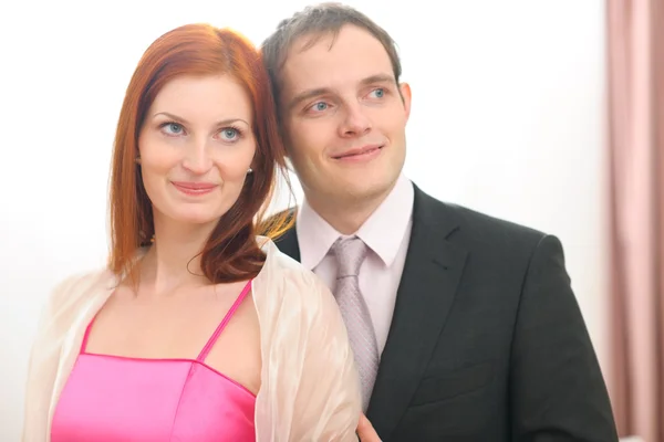Portraits of formally dressed couple — Stock Photo, Image