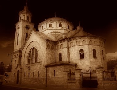 Romanian church in Vršac, Serbia clipart