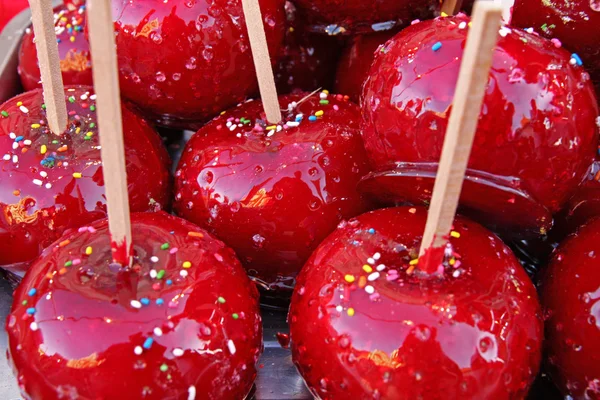 Kırmızı şeker elma — Stok fotoğraf
