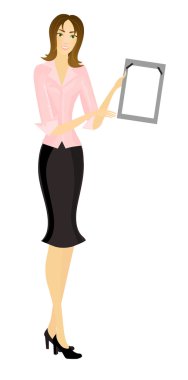 Beautiful businesswoman clipart