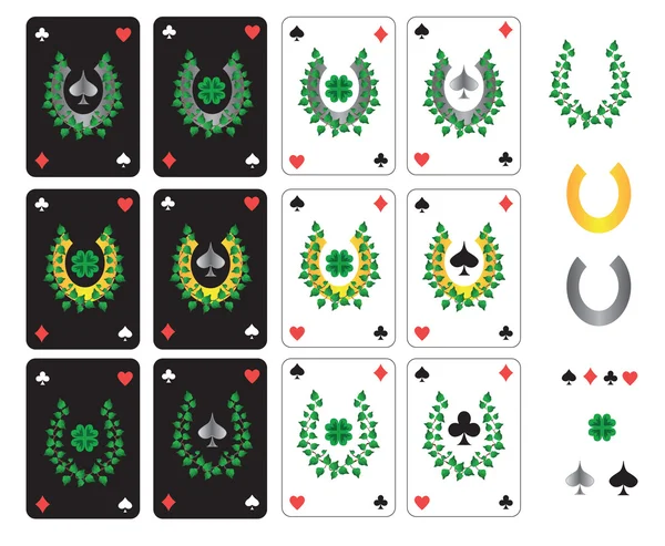 stock image Set of lucky cards