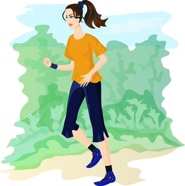 Jogging dziewczyna — Wektor stockowy