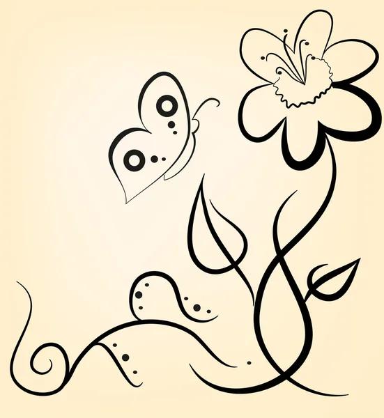 Fond floral simple — Image vectorielle