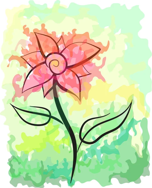 Pintoresca flor vectorial abstracta. Eps 10 — Vector de stock