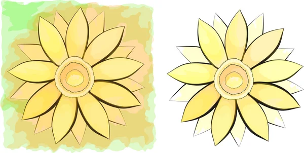Set aus zwei Blumen. Folge 10 — Stockvektor