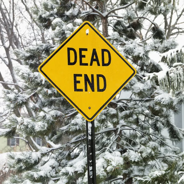 雪に覆われた道路標識. — ストック写真
