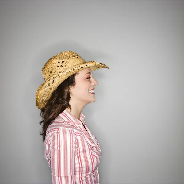 Cowgirl profiel. — Stockfoto