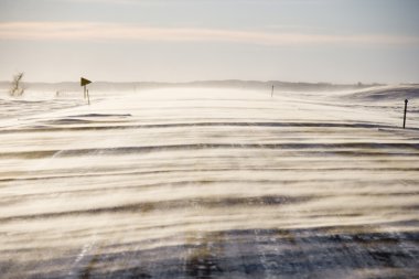 Icy road with snow. clipart