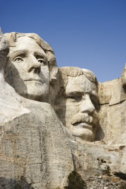 Faces at Mount Rushmore. clipart