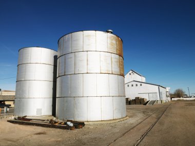Two silos. clipart