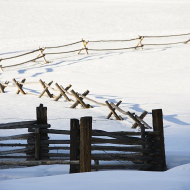 Winter fence. clipart