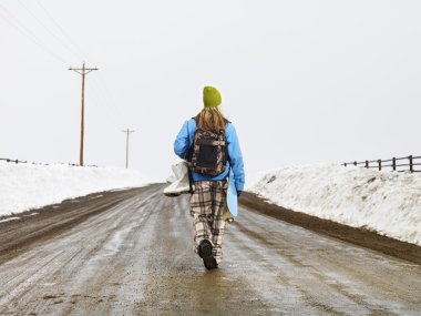 snowboard kadınla.