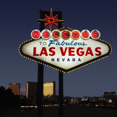 Las Vegas welcome sign. clipart
