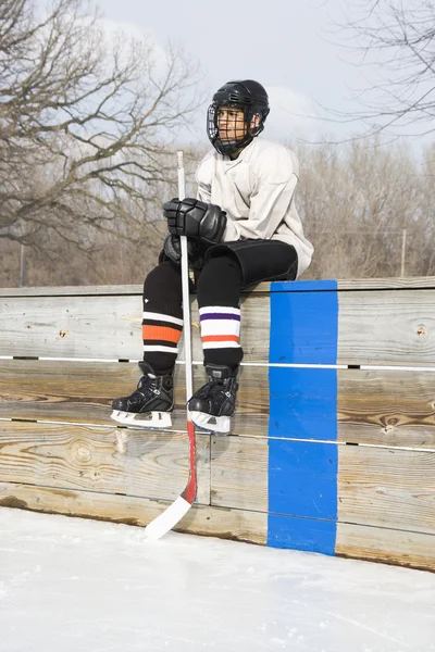 Giocatore di hockey su ghiaccio. — Foto Stock