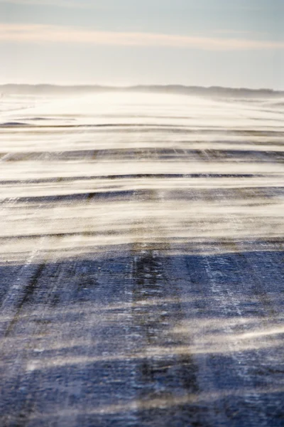 Estrada coberta de gelo . — Fotografia de Stock