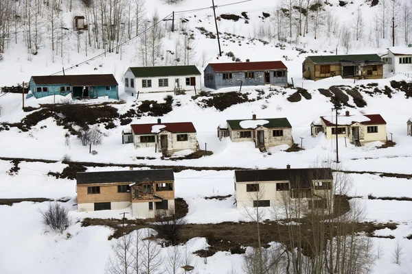 stock image Vacant houses on mountain.