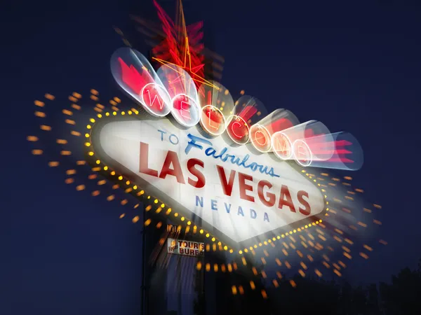 Размытый знак приветствия Лас-Вегаса — стоковое фото