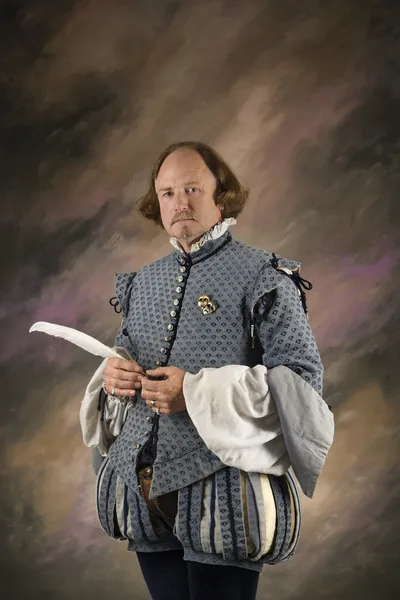 Shakespeare med fjäder penna. — Stockfoto