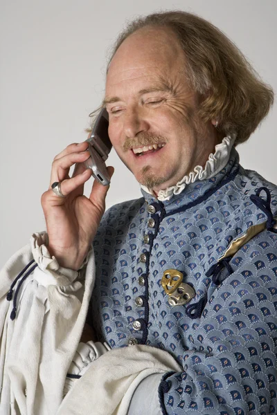 Shakespeare che parla al telefono . — Foto Stock