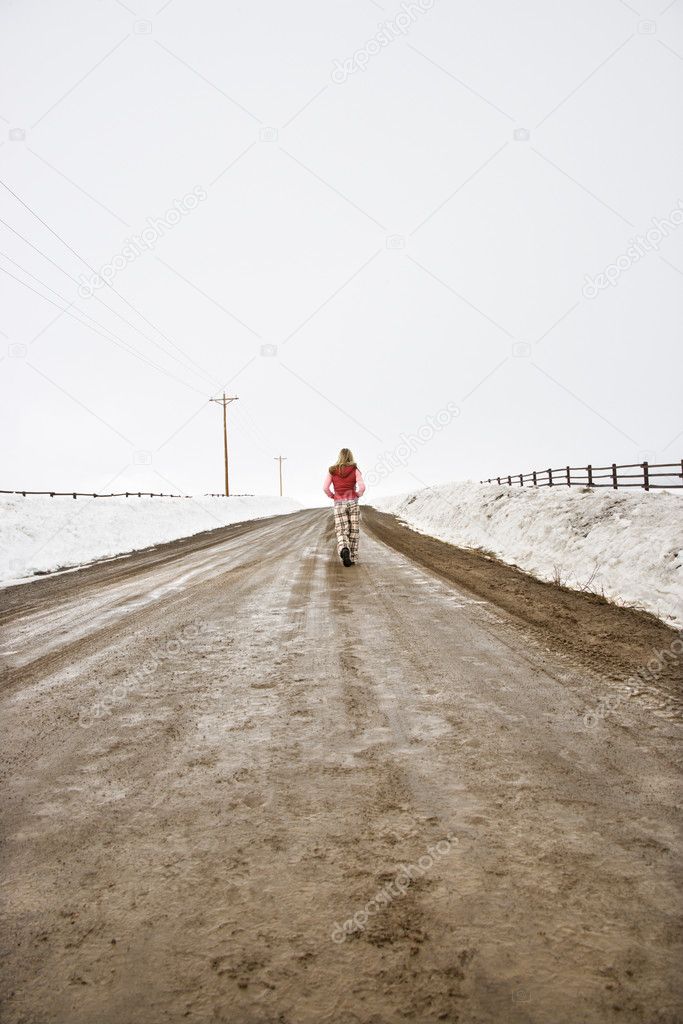Woman walking down — Stock Photo © iofoto #9226718