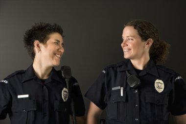 Two Policewomen. clipart