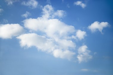 Cumulus cloud formations. clipart