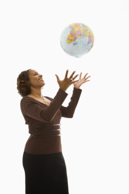 Throwing world. clipart